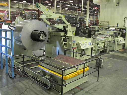 50,000LB by .125" thick AHSS Transfer Press feed line